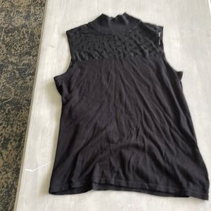 Black mock and sleeveless turtleneck